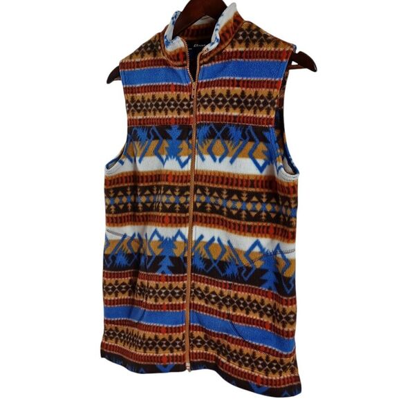 Denim & Co Aztec Fleece Vest S | Western Y2K Cabincore Rodeo | Horse Girl Layer - Picture 3 of 8